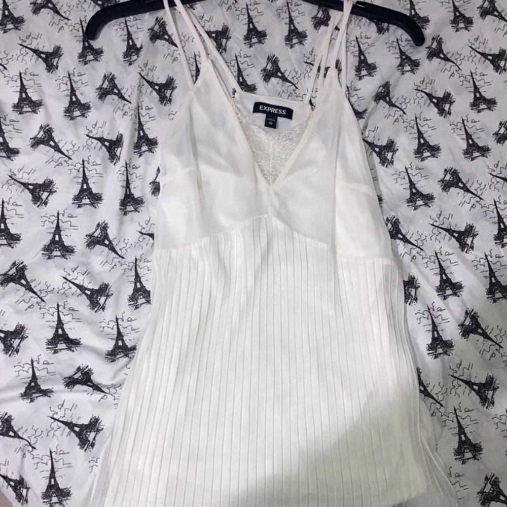 Express Strappy Pleated Lace Cami